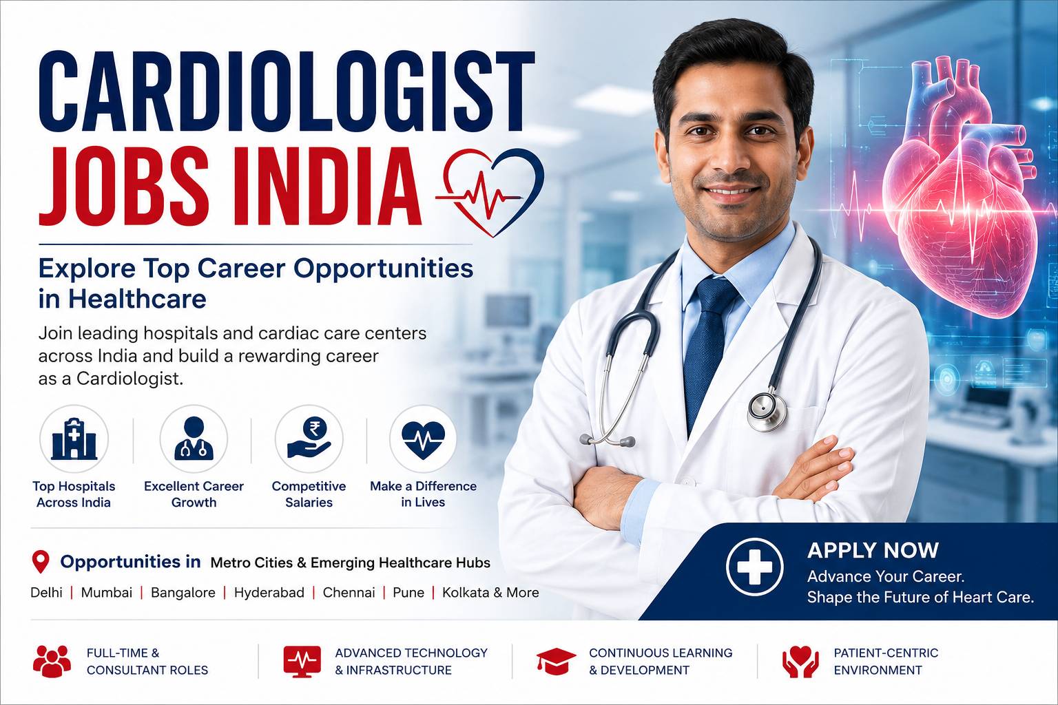 Apply Now for Cardiologist Jobs India in Top Healthcare Organizations